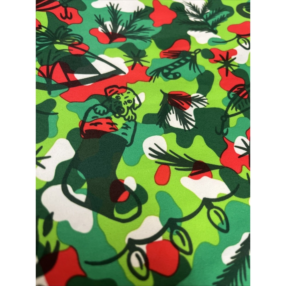 Magellan Outdoors Mens Swim Trunks Size M Green Red Holiday Fish Print - Picture 5 of 5